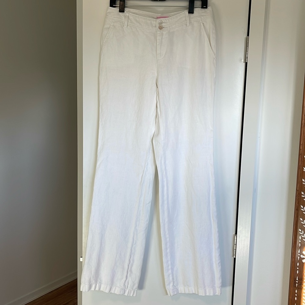 Lilly Pulitzer Cape Coral White Linen Pants